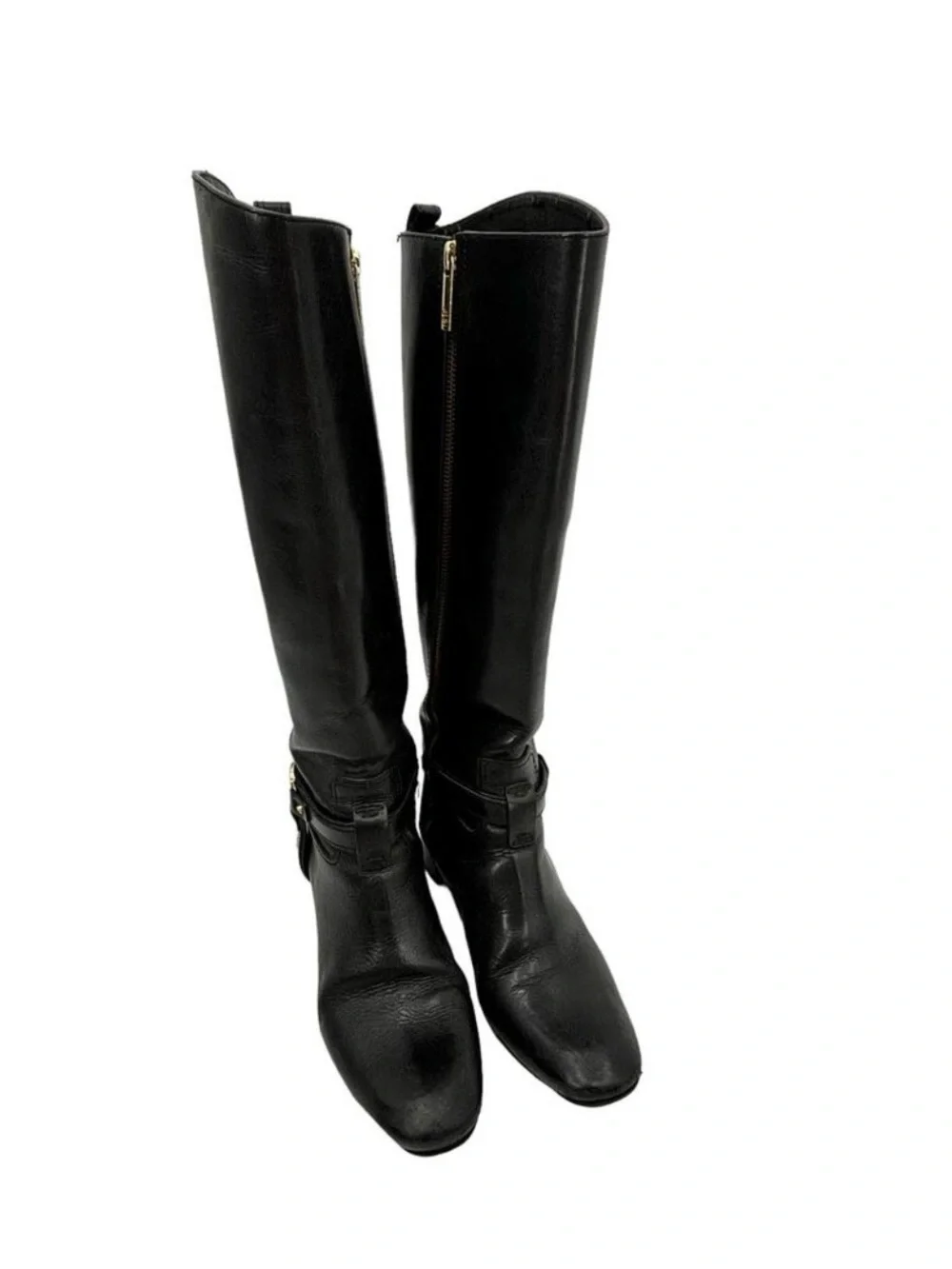 Tory Burch Boots Womens 9 Donovan Tall Equestrian Riding Black Leather